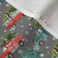 4" Santa's Other Ride // Woodland Trees // Friar Gray