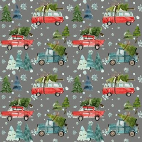 4" Santa's Other Ride // Woodland Trees // Friar Gray