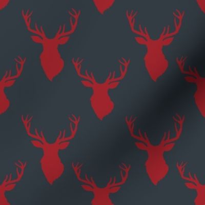 4" Red Deer Blue Back