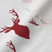 4" Red Deer White Back