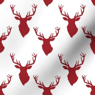 4" Red Deer White Back