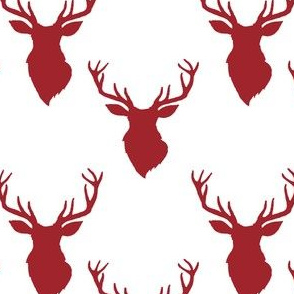 4" Red Deer White Back