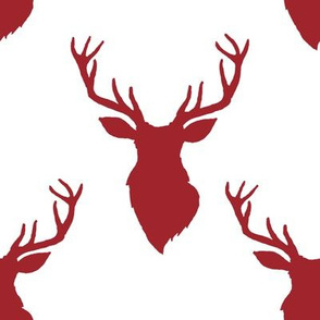 8" Red Deer White Back