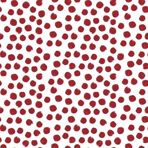 8" Red Polka Dots