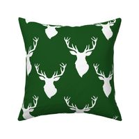 8" White Deer Green Back