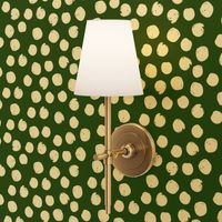 8" White Polka Dots Green Back