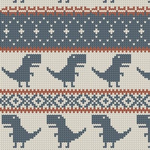 Dino Fair Isle - OG - T-rex winter knit