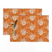 ★ KOI FISH INVASION ★ Orange & White - Large Scale / Collection : Japanese Koi Block Print