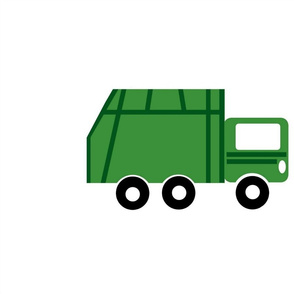 garbage truck - green XL22