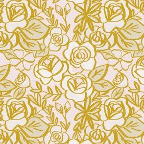 gold and blush florals - SMALL 