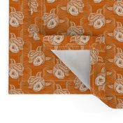 ★ KOI FISH INVASION ★ Orange & White - Small Scale / Collection : Japanese Koi Block Print