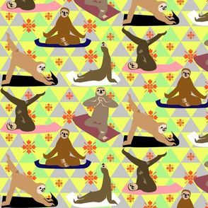 Yoga sloths with decorations4