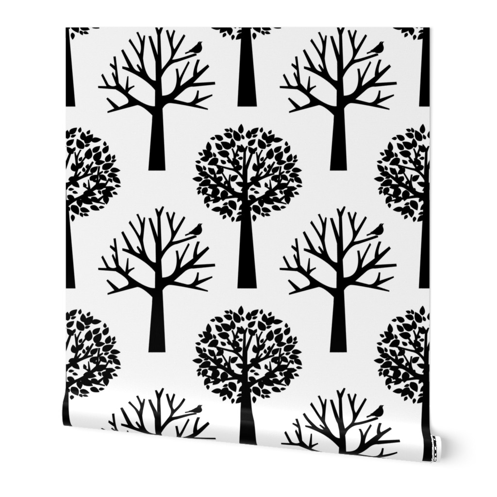 Tree Seasons - Large Scale B & W