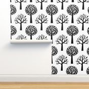 Tree Seasons - Large Scale B & W