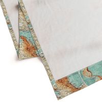 Map Wraps™ Mother Earth Organic Cotton Sateen Fat Quarter (Sea Green) 