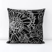 Floral Midnight Jumbo Scale (Black and White)