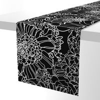 Floral Midnight Jumbo Scale (Black and White)