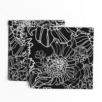 Floral Midnight Jumbo Scale (Black and White)