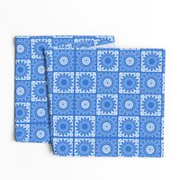 Blue Glossy Mandalas Mosaic Tile