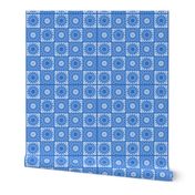 Blue Glossy Mandalas Mosaic Tile