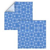 Blue Glossy Mandalas Mosaic Tile