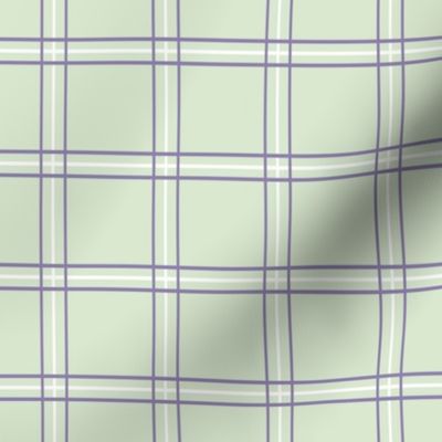 Pretty Plaid 2in: Light Green & Purple Plaid