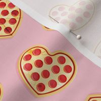 heart shaped pizzas - Valentine's Day - pink