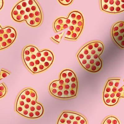 heart shaped pizzas - Valentine's Day - pink