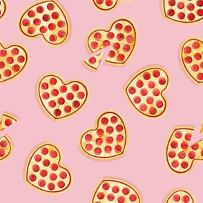 heart shaped pizzas - Valentine's Day - pink