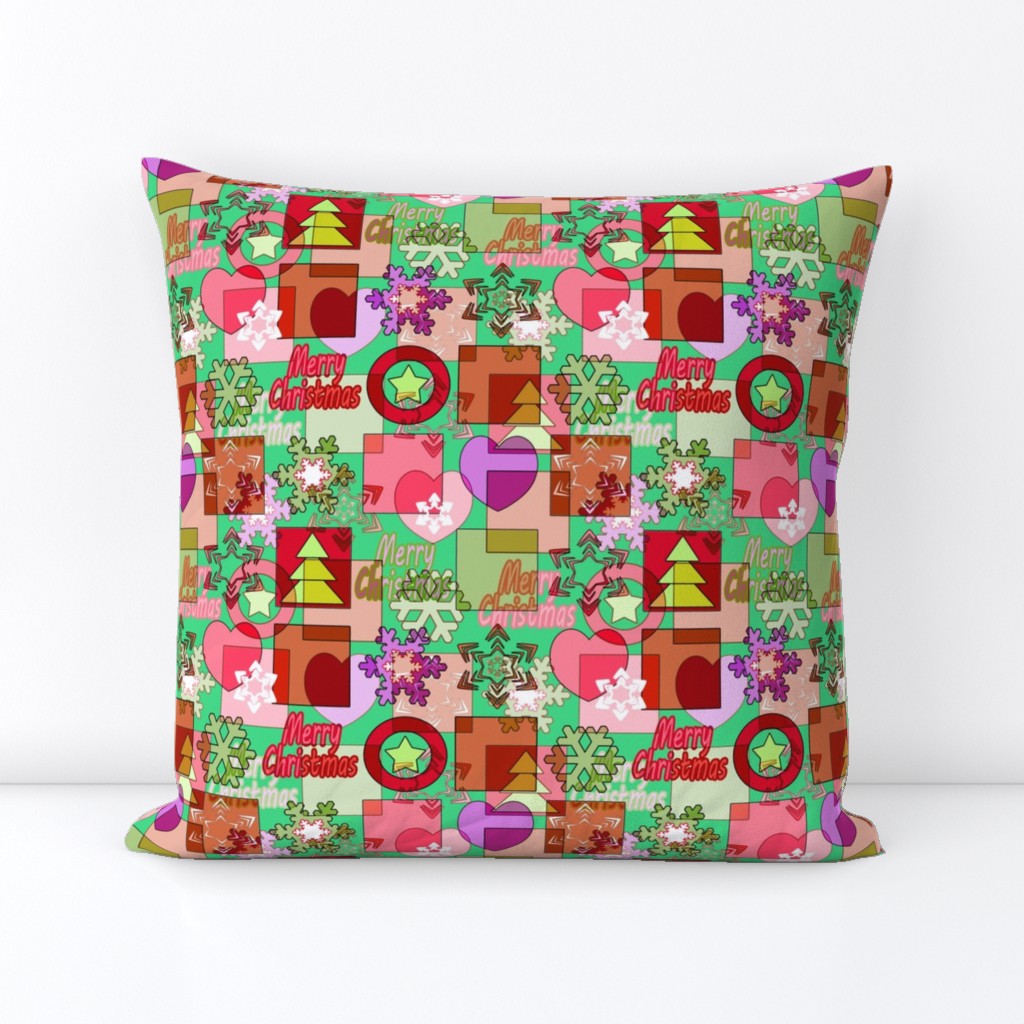 christmas abstract pattern in red-green colors 