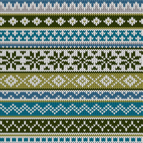 Fair Isle Green-Blue