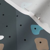 Climbing boulders bouldering gym abstract geometric grips patterns blue gray