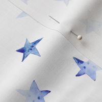 Tender blue watercolor stars