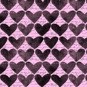 Heart Pattern Pink And Black