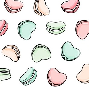 Heart Shaped Macarons - Valentines day  - pastels