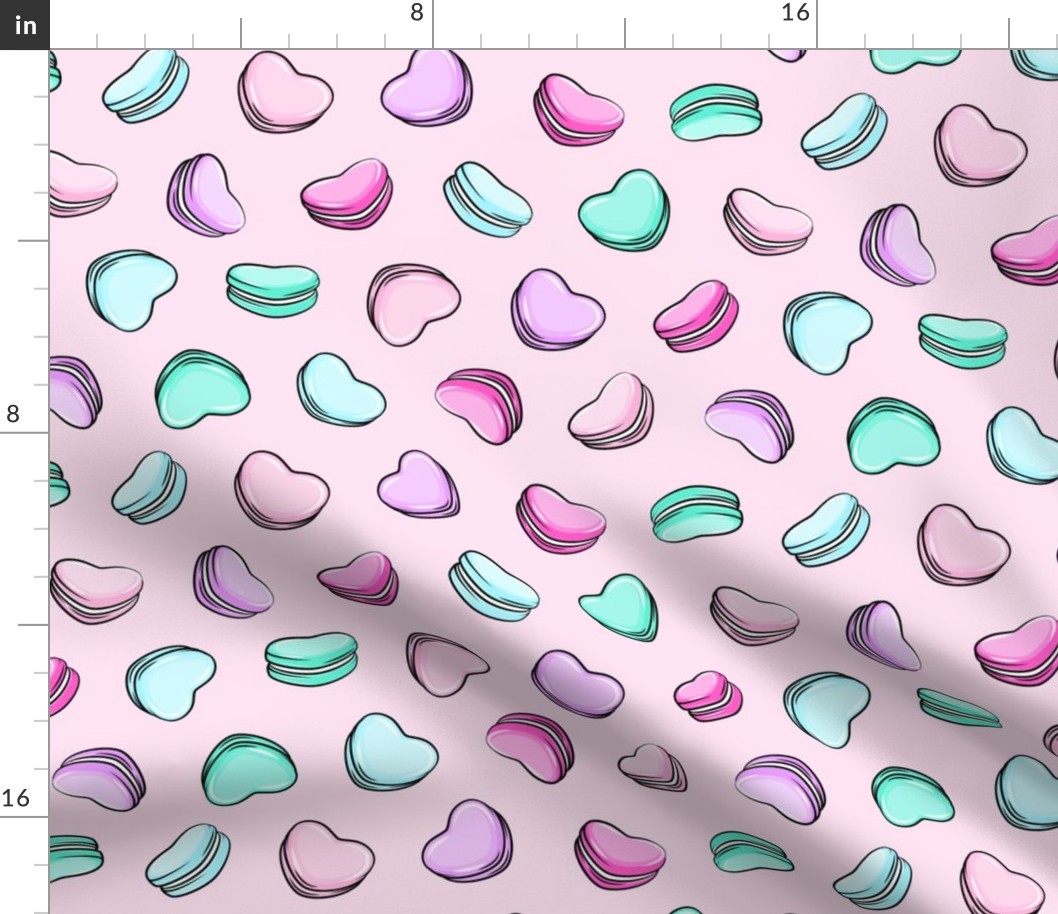 Heart Shaped Macarons - Valentines day  -  OG on pink