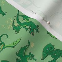 Dragons Green on Green