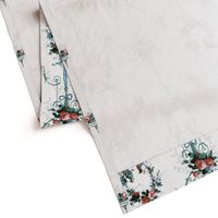 McCallister Damask ~ Christmas Memories on White ~ Medium