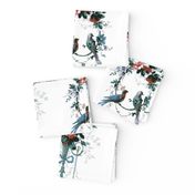 McCallister Damask ~ Christmas Memories on White ~ Medium