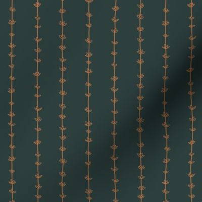Thyme Pinstripes - dark green