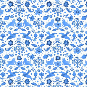Folk Art blue 8x8