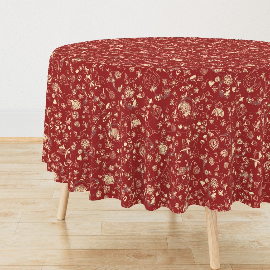 Red and Cream Chinoiserie