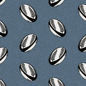 rugby ball fabric - new zealand all blacks rugby fabric, rugby fabric, sports fabric, black and white rugby all, sport fabric - blue with ferns