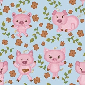 This Little Piggy // Cute Pigs // Farm Animals // 10x10