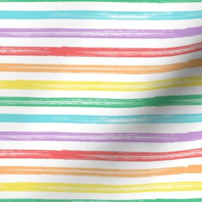 Marker Stripes - pastel rainbow