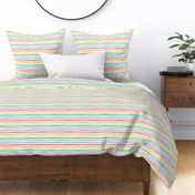 Marker Stripes - pastel rainbow