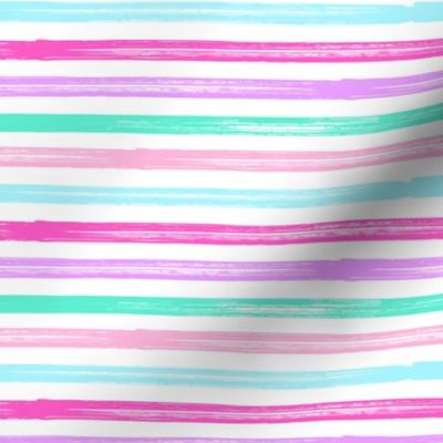 Marker Stripes - multi pink purple blue