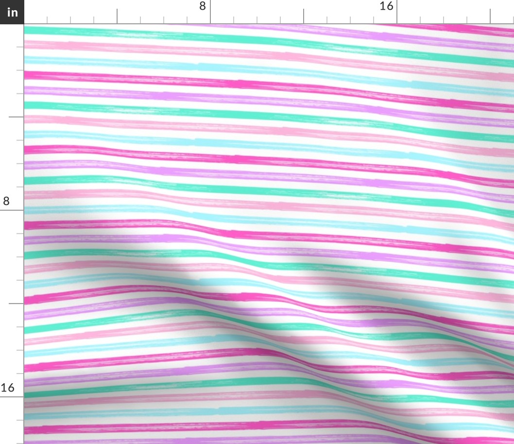 Marker Stripes - multi pink purple blue