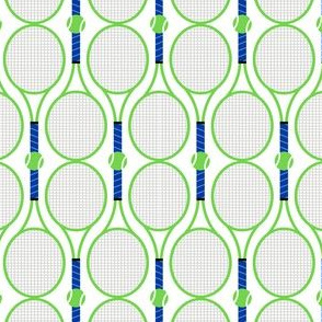 Rackets and Ball Pattern in Blue