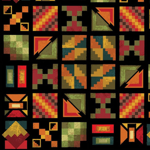 Native American Desert Colors Blancket Squares